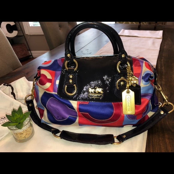 LIMITED EDITION Vibrant multicolored Coach hobo - Picture 3 of 8